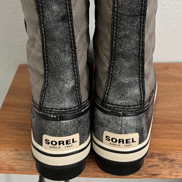 Sorel Tofino Laceup Mid Calf Waterproof Snow Boots Gray/Kettle Black Size 7 - Picture 4 of 5